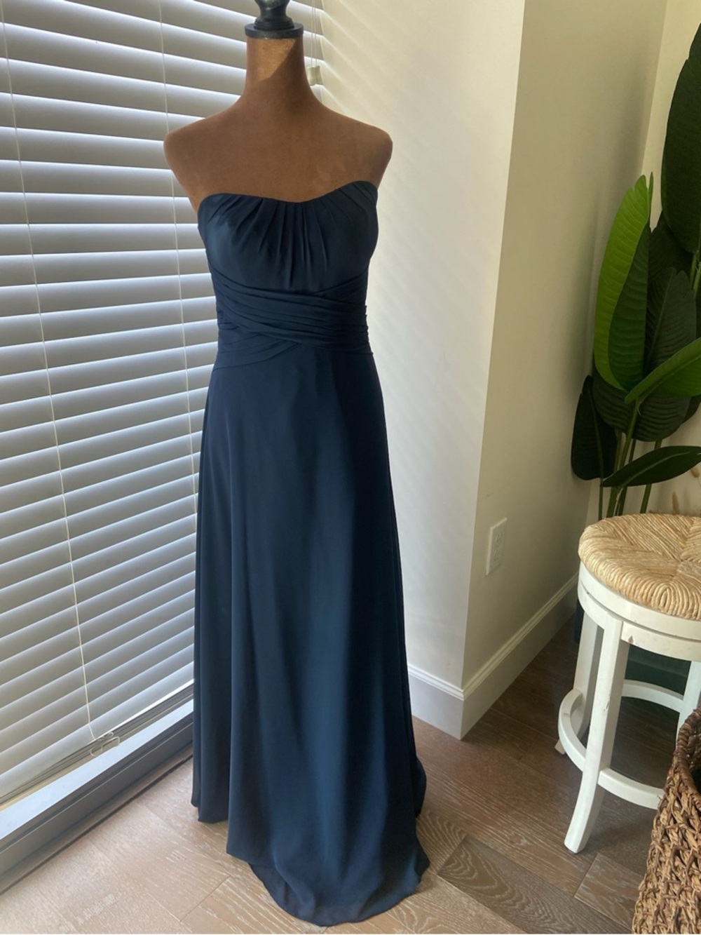 Elegant Navy Strapless Gown | Bridesmaid / Formal Dress